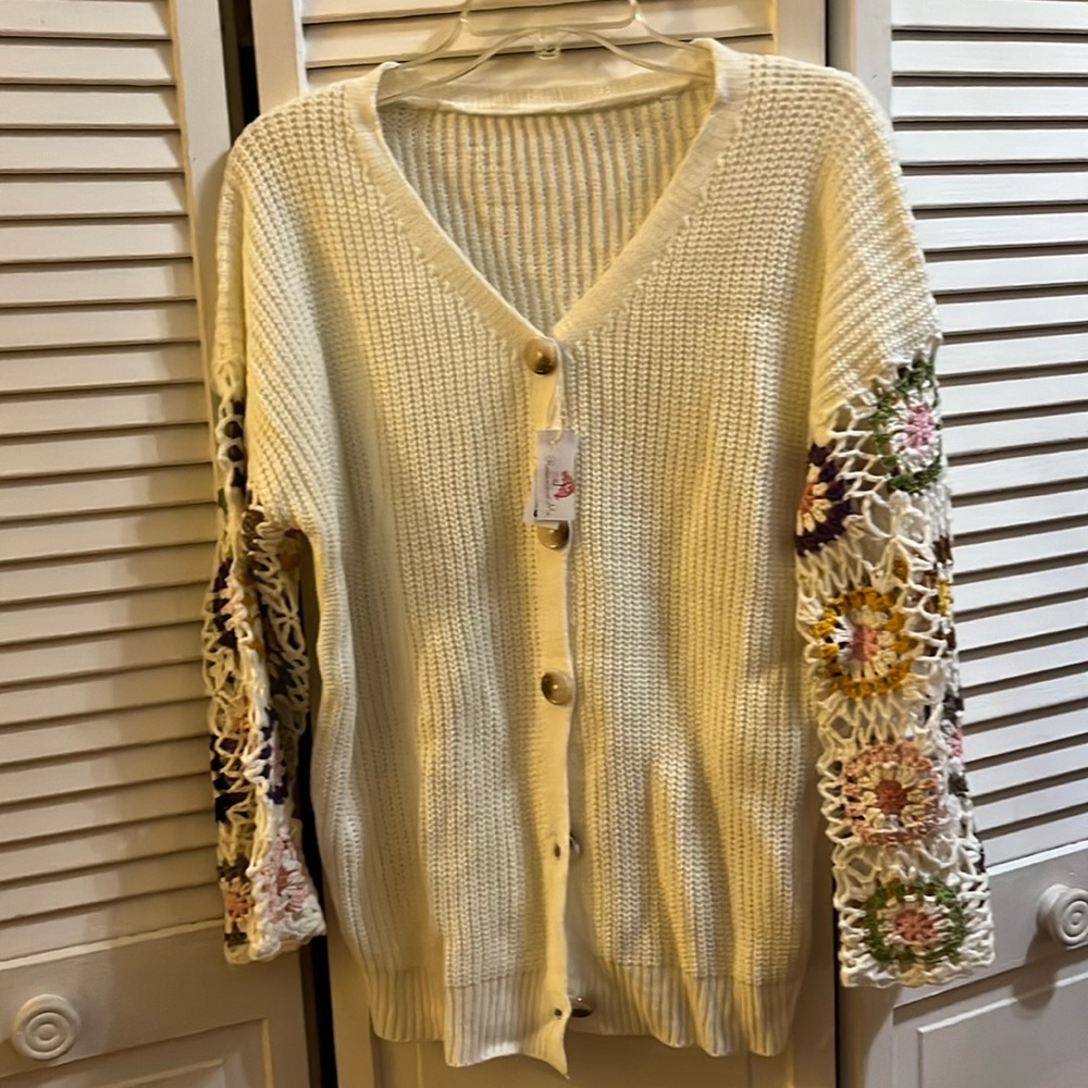 NWT Crochet Sweater